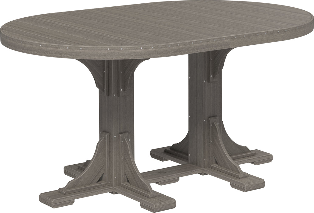 LuxCraft Recycled Plastic 4x6' Oval Table (COUNTER HEIGHT)
