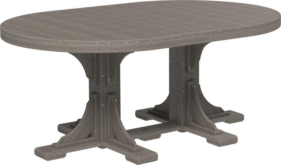 LuxCraft Recycled Plastic 4x6' Oval Table (DINING HEIGHT)