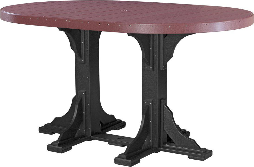 LuxCraft Recycled Plastic 4x6' Oval Table (BAR HEIGHT)