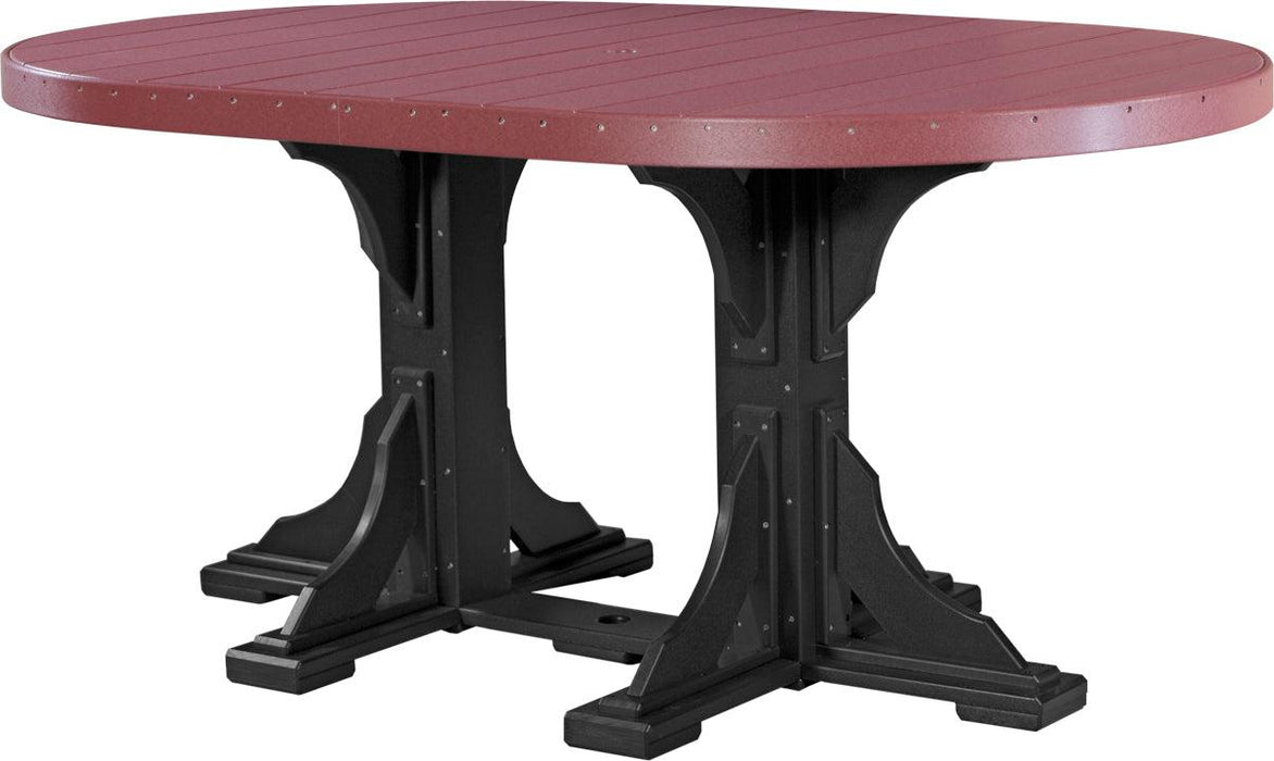 LuxCraft Recycled Plastic 4x6' Oval Table (COUNTER HEIGHT)