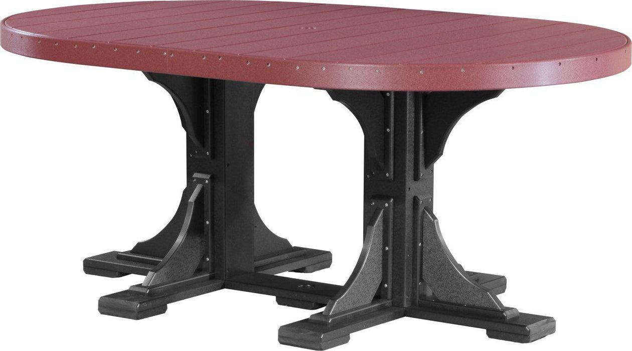 LuxCraft Recycled Plastic 4x6' Oval Table (DINING HEIGHT)