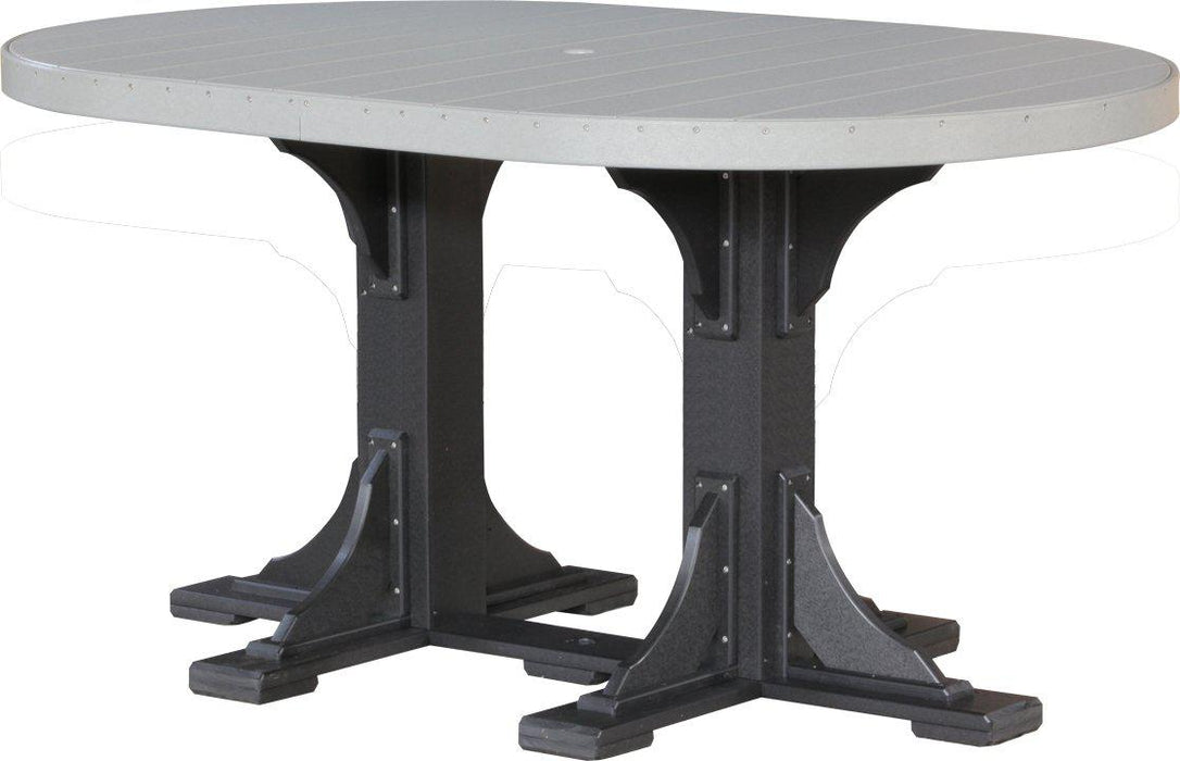 LuxCraft Recycled Plastic 4x6' Oval Table (BAR HEIGHT)