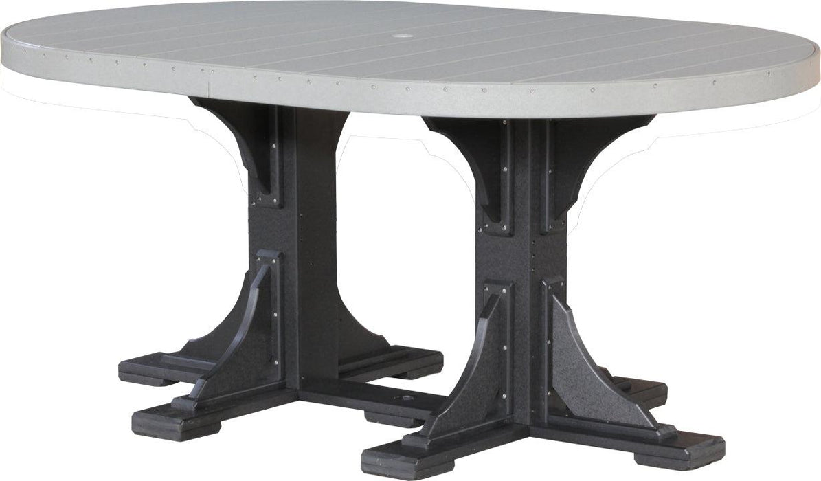LuxCraft Recycled Plastic 4x6' Oval Table (COUNTER HEIGHT)