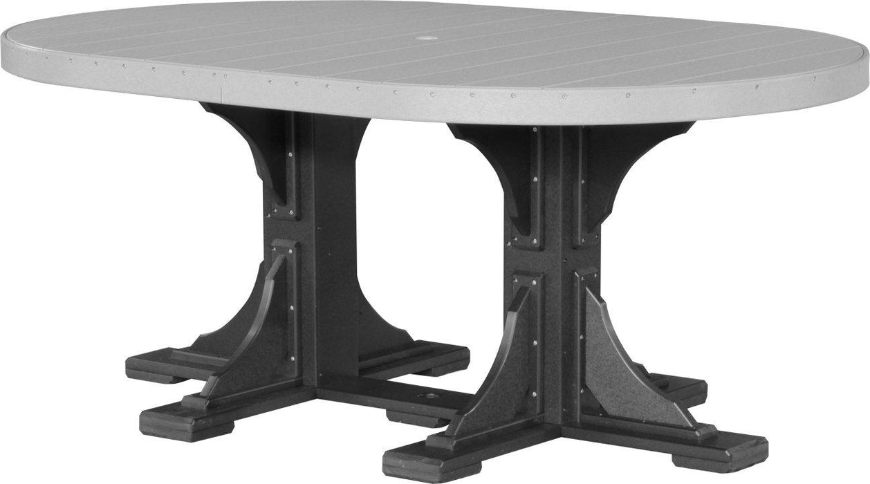 LuxCraft Recycled Plastic 4x6' Oval Table (DINING HEIGHT)