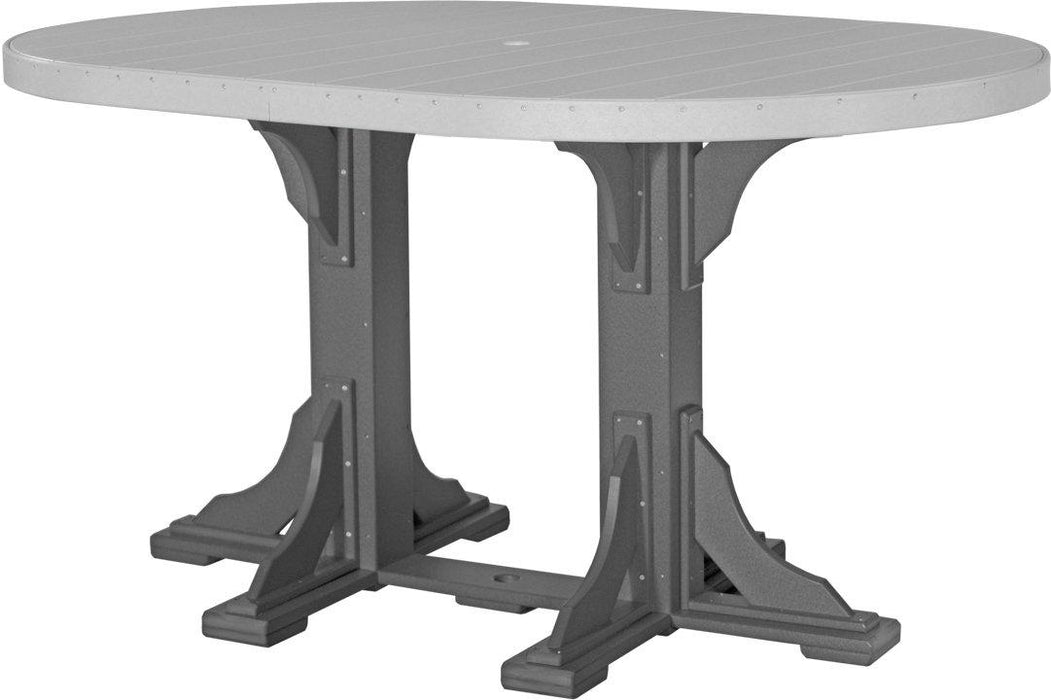 LuxCraft Recycled Plastic 4x6' Oval Table (BAR HEIGHT)