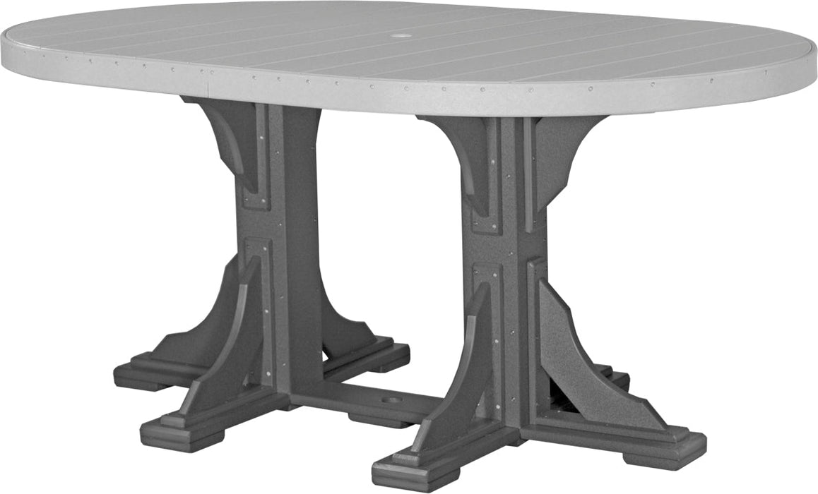 LuxCraft Recycled Plastic 4x6' Oval Table (COUNTER HEIGHT)
