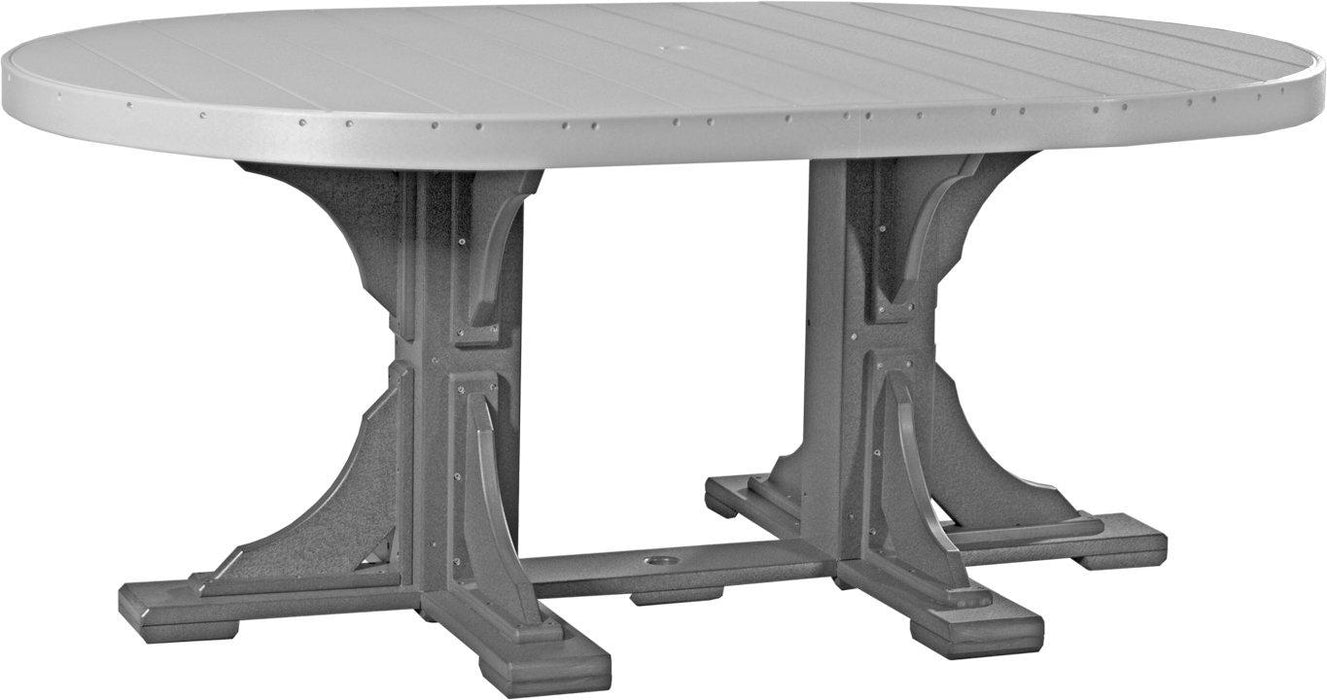 LuxCraft Recycled Plastic 4x6' Oval Table (DINING HEIGHT)