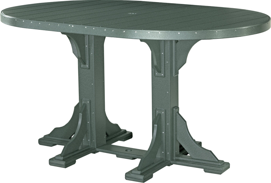 LuxCraft Recycled Plastic 4x6' Oval Table (BAR HEIGHT)