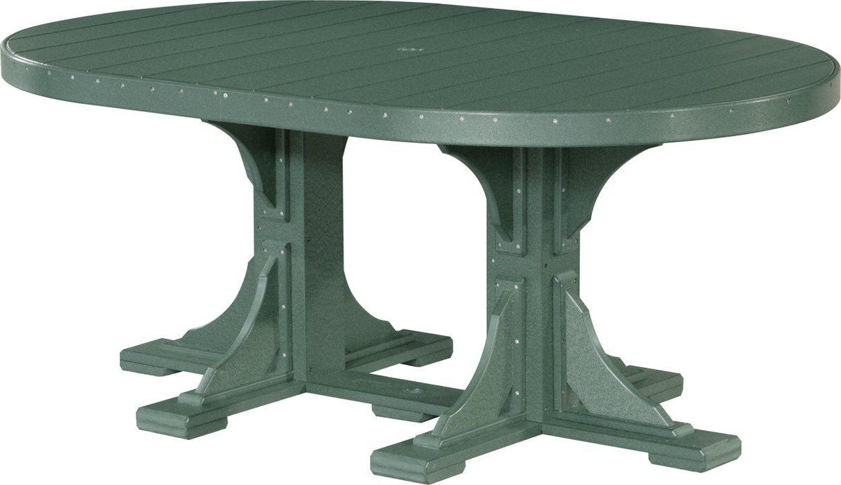 LuxCraft Recycled Plastic 4x6' Oval Table (DINING HEIGHT)