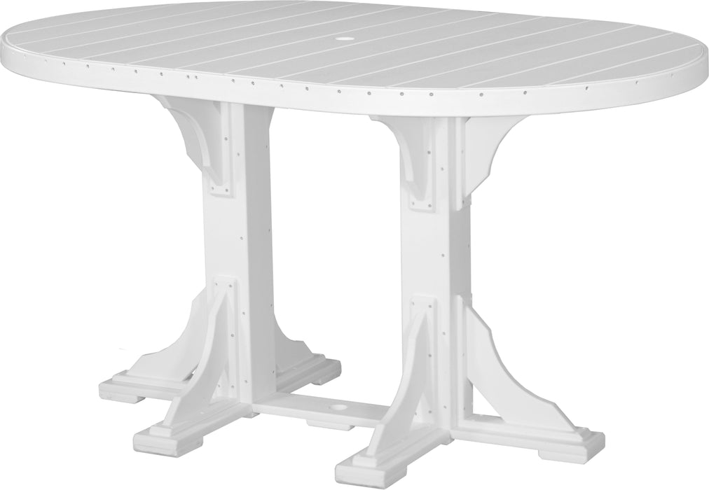 LuxCraft Recycled Plastic 4x6' Oval Table (BAR HEIGHT)