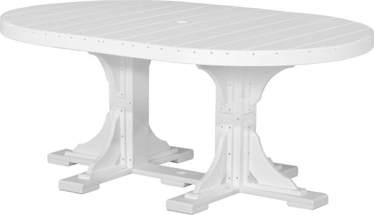 LuxCraft Recycled Plastic 4x6' Oval Table (DINING HEIGHT)
