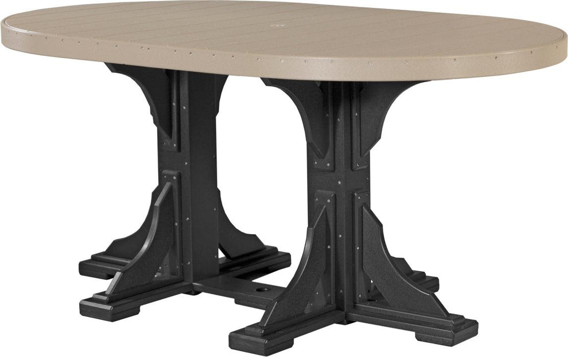 LuxCraft Recycled Plastic 4x6' Oval Table (COUNTER HEIGHT)