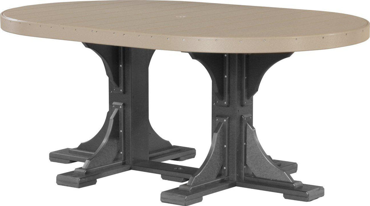 LuxCraft Recycled Plastic 4x6' Oval Table (DINING HEIGHT)