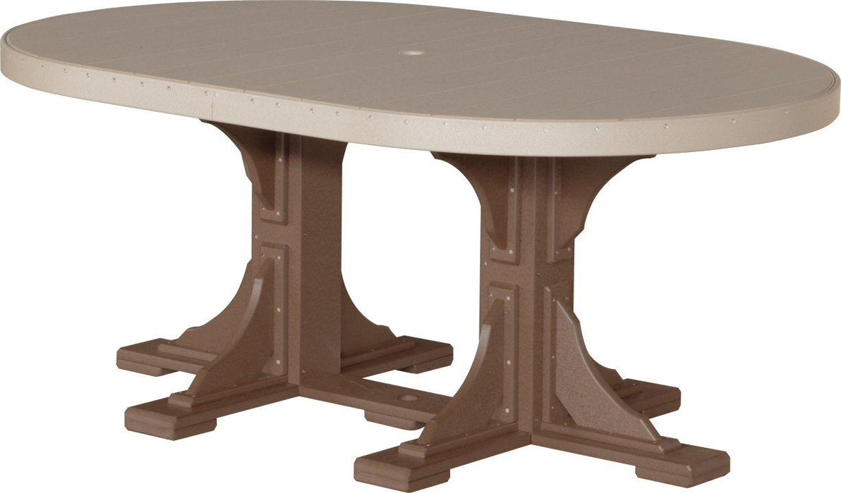 LuxCraft Recycled Plastic 4x6' Oval Table (DINING HEIGHT)