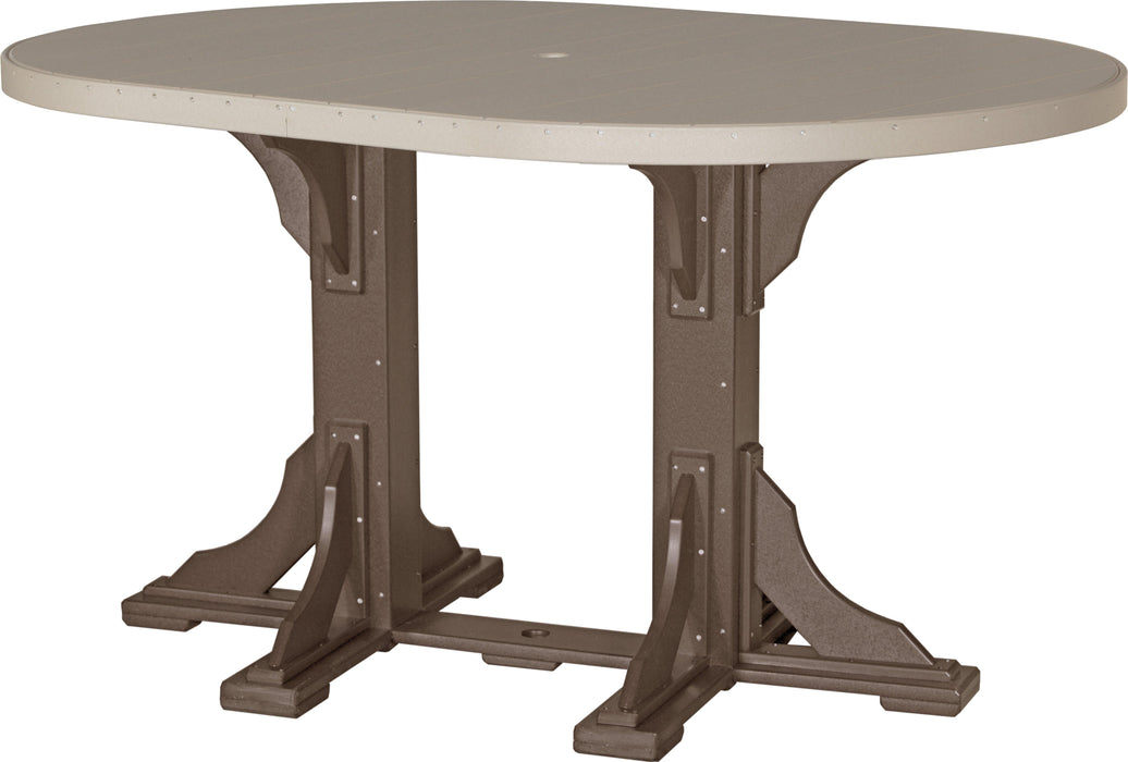 LuxCraft Recycled Plastic 4x6' Oval Table (BAR HEIGHT)