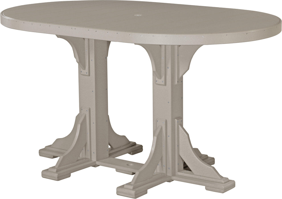LuxCraft Recycled Plastic 4x6' Oval Table (BAR HEIGHT)