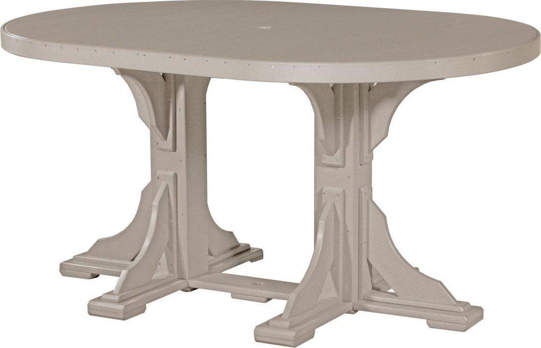 LuxCraft Recycled Plastic 4x6' Oval Table (COUNTER HEIGHT)