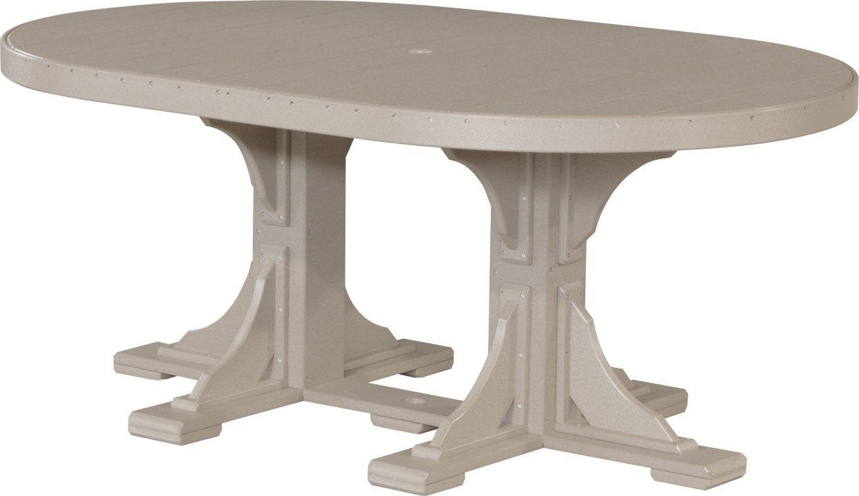 LuxCraft Recycled Plastic 4x6' Oval Table (DINING HEIGHT)