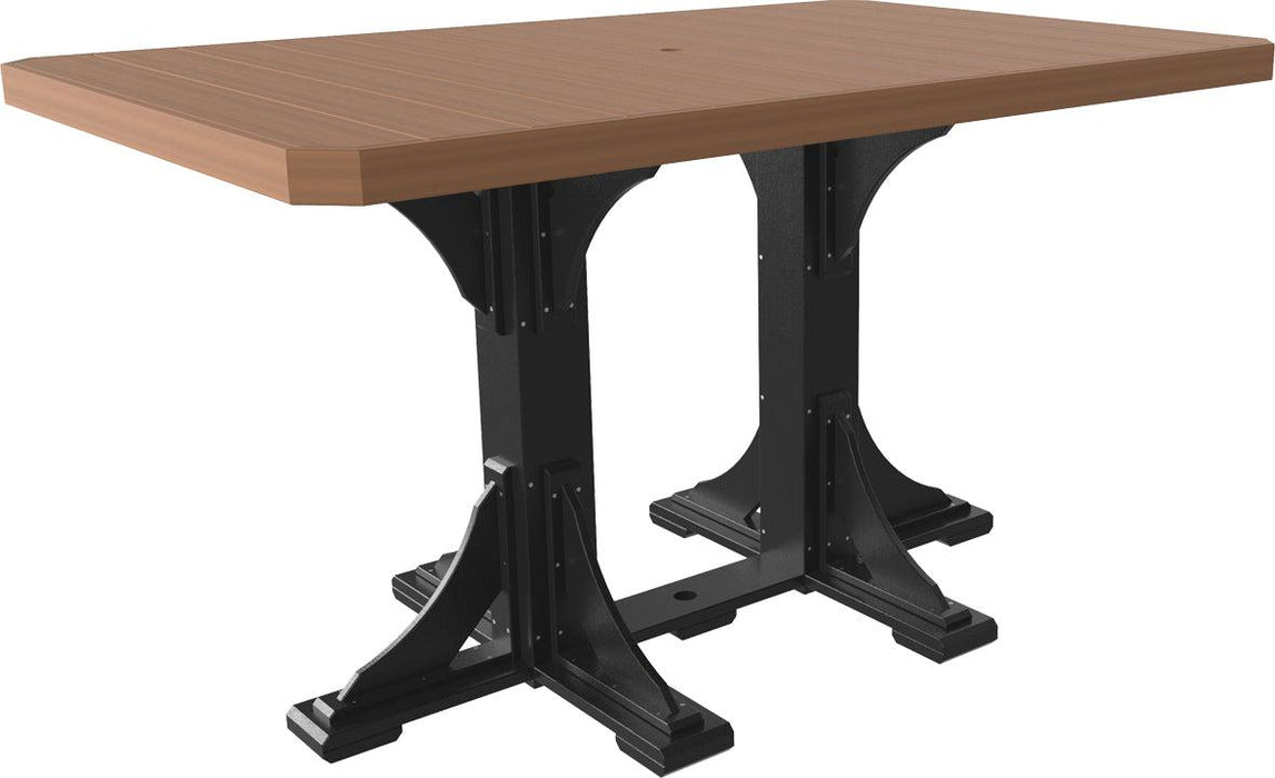 LuxCraft Recycled Plastic 4x6' Rectangular Table (BAR HEIGHT)