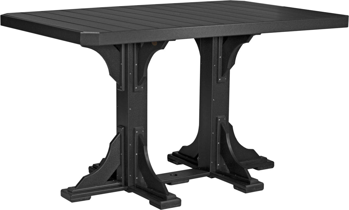LuxCraft Recycled Plastic 4x6' Rectangular Table (BAR HEIGHT)