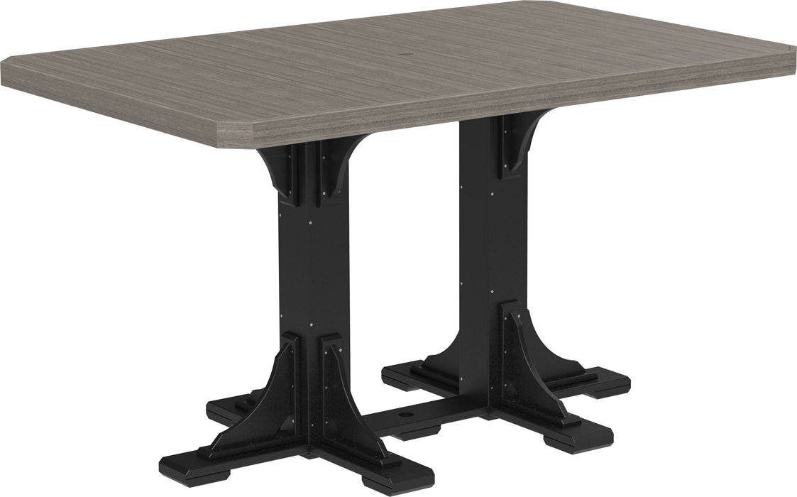 LuxCraft Recycled Plastic 4x6' Rectangular Table (BAR HEIGHT)