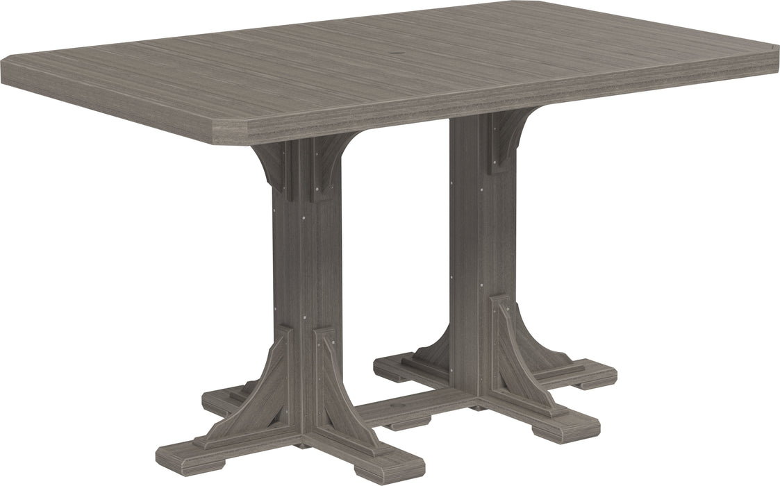 LuxCraft Recycled Plastic 4x6' Rectangular Table (BAR HEIGHT)