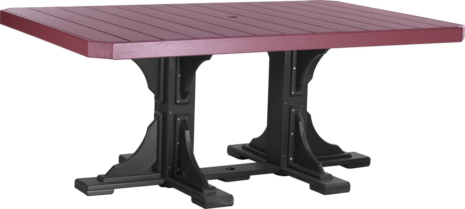 LuxCraft Recycled Plastic 4x6' Rectangular Table (DINING HEIGHT)