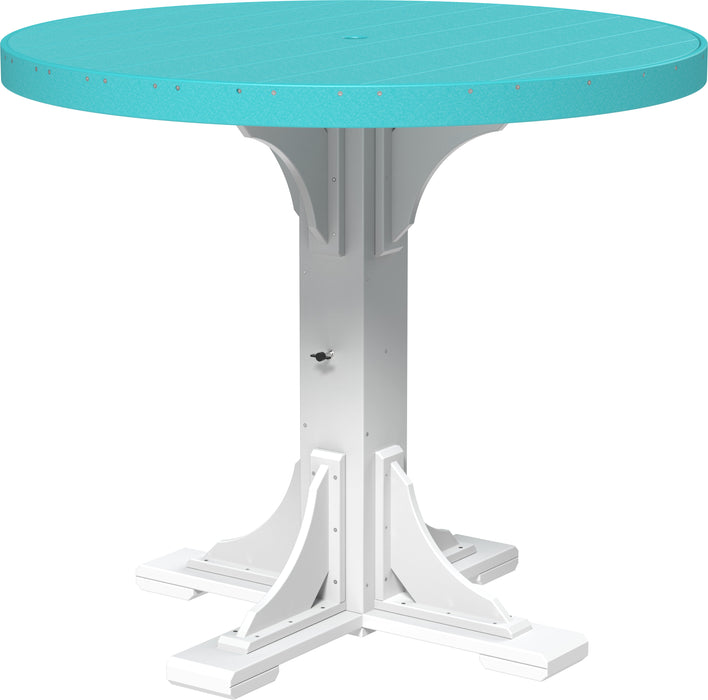 LuxCraft Recycled Plastic 4' Round Table (BAR HEIGHT)
