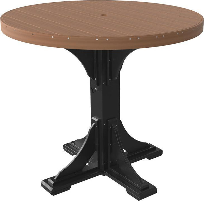LuxCraft Recycled Plastic 4' Round Table (BAR HEIGHT)