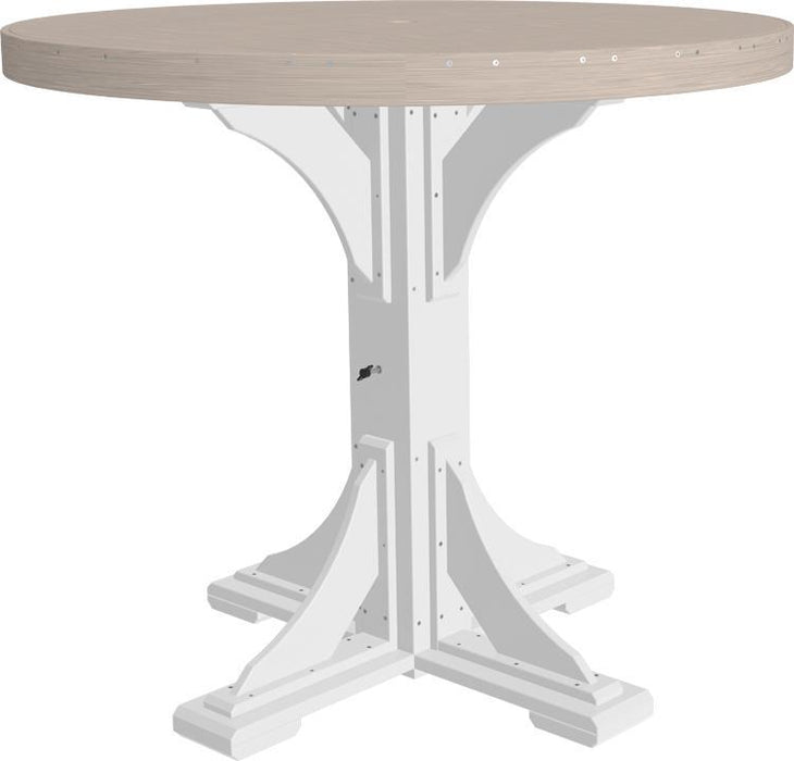 LuxCraft Recycled Plastic 4' Round Table (BAR HEIGHT)