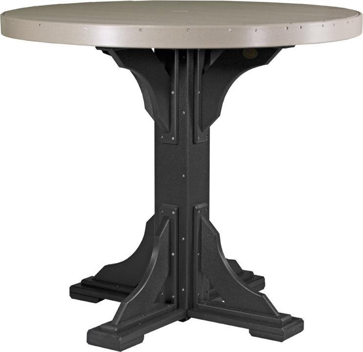 LuxCraft Recycled Plastic 4' Round Table (BAR HEIGHT)
