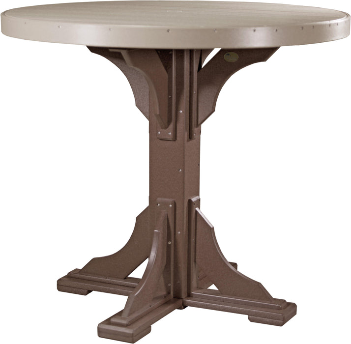 LuxCraft Recycled Plastic 4' Round Table (BAR HEIGHT)