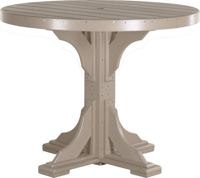 LuxCraft Recycled Plastic 4' Round Table (BAR HEIGHT)