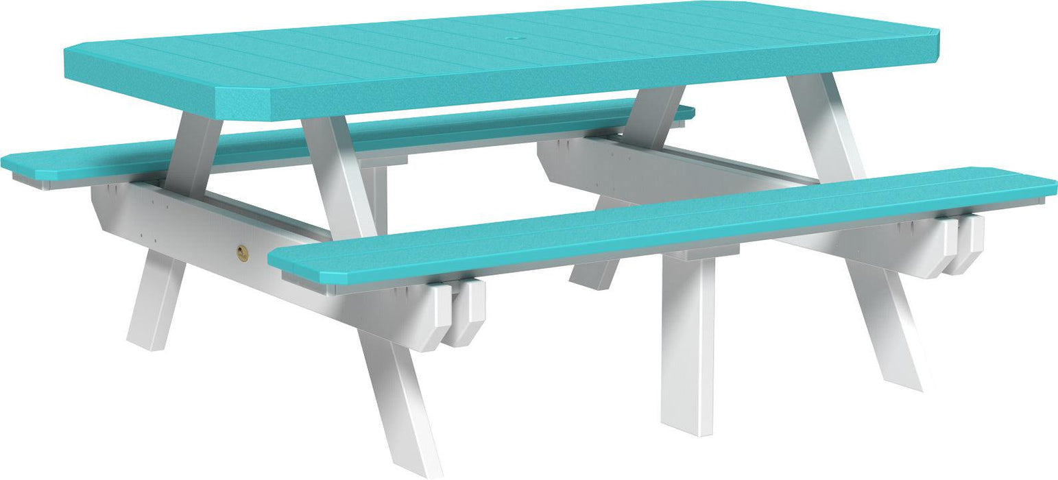 LuxCraft Recycled Plastic 6' Dining Height Rectangular Picnic Table