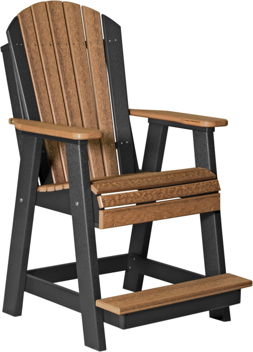 LuxCraft Counter Height Recycled Plastic Adirondack Balcony Chair (COUNTER HEIGHT)