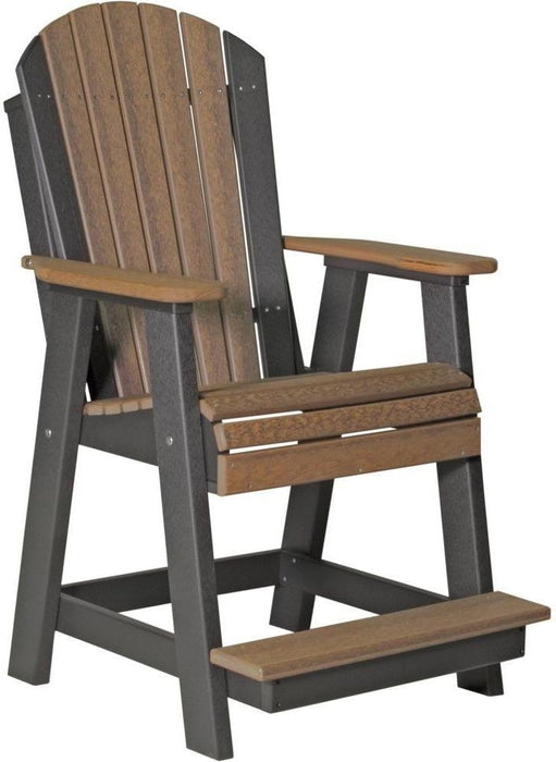 LuxCraft Recycled Plastic Adirondack Balcony Chair Set with 28"H Side Table (Counter Height )