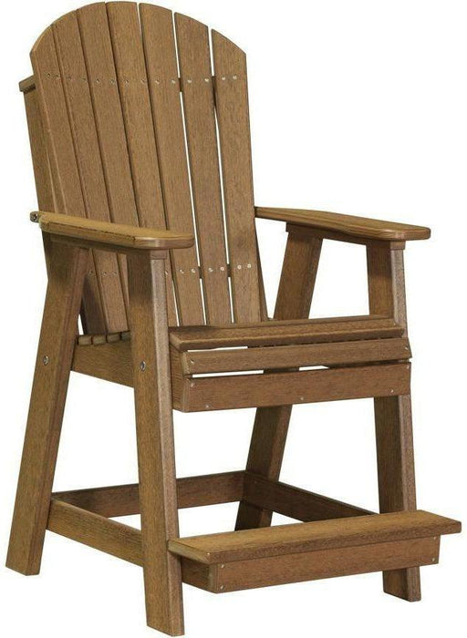 LuxCraft Recycled Plastic Adirondack Balcony Chair Set with 28"H Side Table (Counter Height )