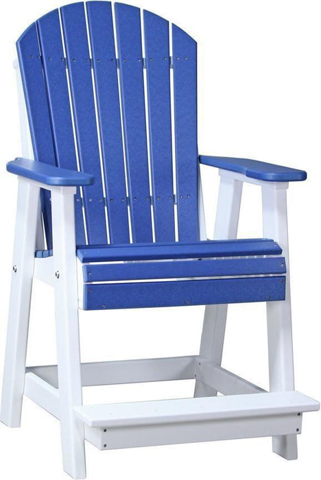 LuxCraft Recycled Plastic Counter Height Adirondack Balcony Table Set