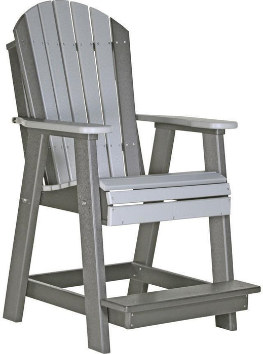 LuxCraft Recycled Plastic Counter Height Adirondack Balcony Table Set