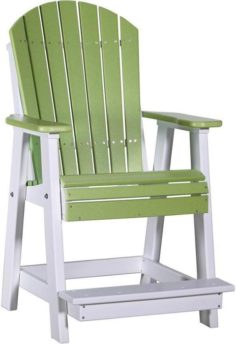 LuxCraft Recycled Plastic Counter Height Adirondack Balcony Table Set