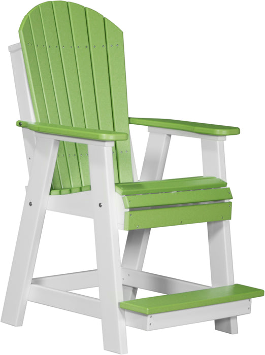 LuxCraft Counter Height Recycled Plastic Adirondack Balcony Chair (COUNTER HEIGHT)