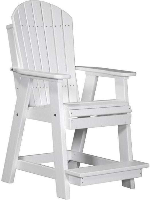 LuxCraft Recycled Plastic Counter Height Adirondack Balcony Table Set