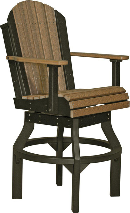 LuxCraft Recycled Plastic Adirondack Swivel Chair (BAR HEIGHT)