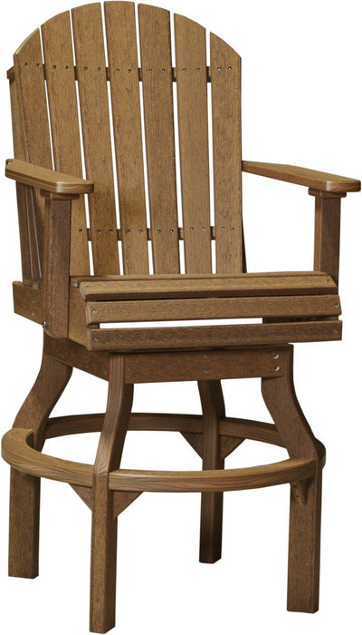 LuxCraft Recycled Plastic Adirondack Swivel Chair (BAR HEIGHT)