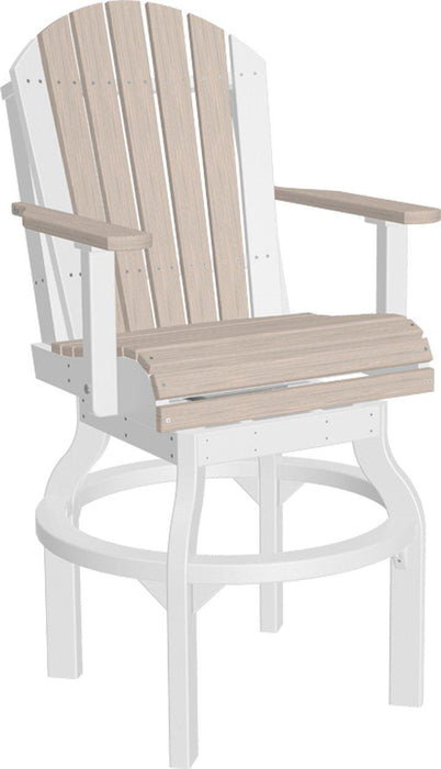 LuxCraft Recycled Plastic Adirondack Swivel Chair (BAR HEIGHT)
