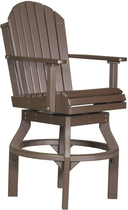 LuxCraft Recycled Plastic Adirondack Swivel Chair (BAR HEIGHT)