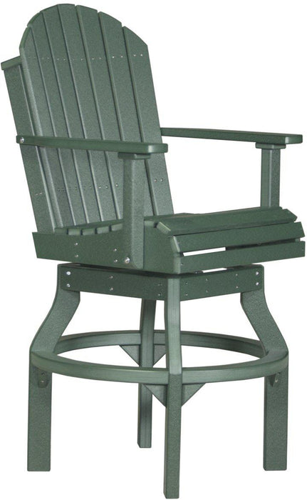 LuxCraft Recycled Plastic Adirondack Swivel Chair (BAR HEIGHT)