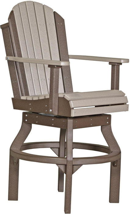 LuxCraft Recycled Plastic Adirondack Swivel Chair (BAR HEIGHT)