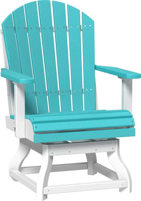 LuxCraft Recycled Plastic Adirondack Swivel Chair with Arms (DINING HEIGHT)