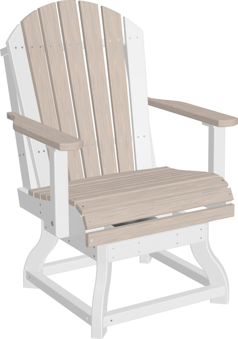 LuxCraft Recycled Plastic Adirondack Swivel Chair with Arms (DINING HEIGHT)
